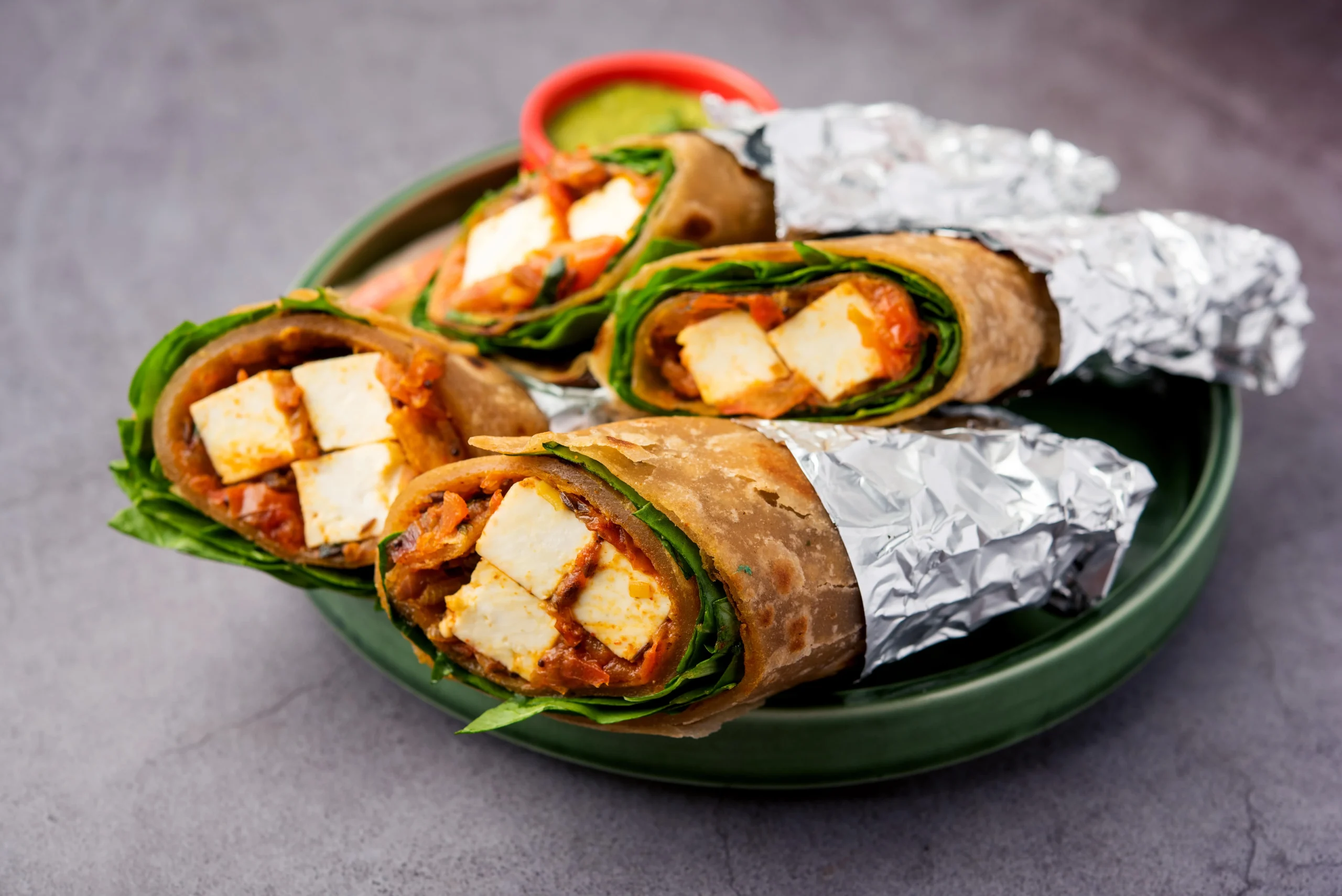 Parota Roll with paneer